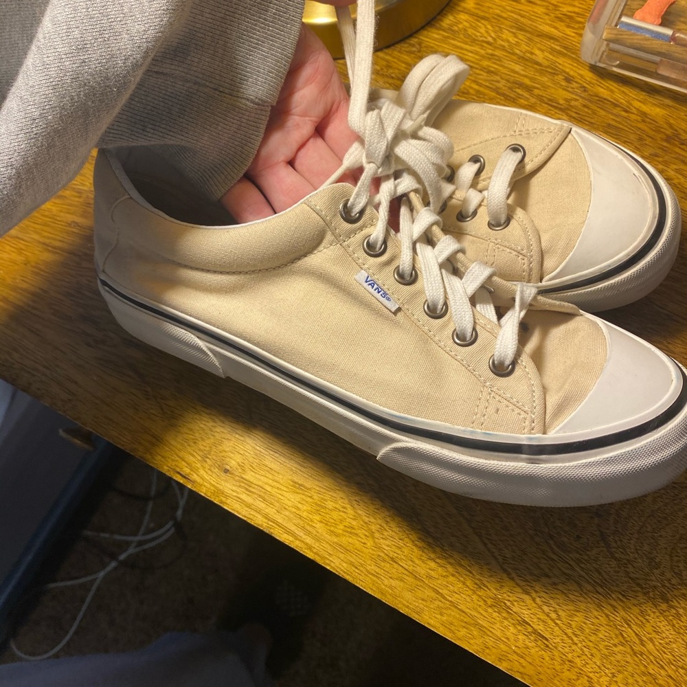 Cream low rise vans!